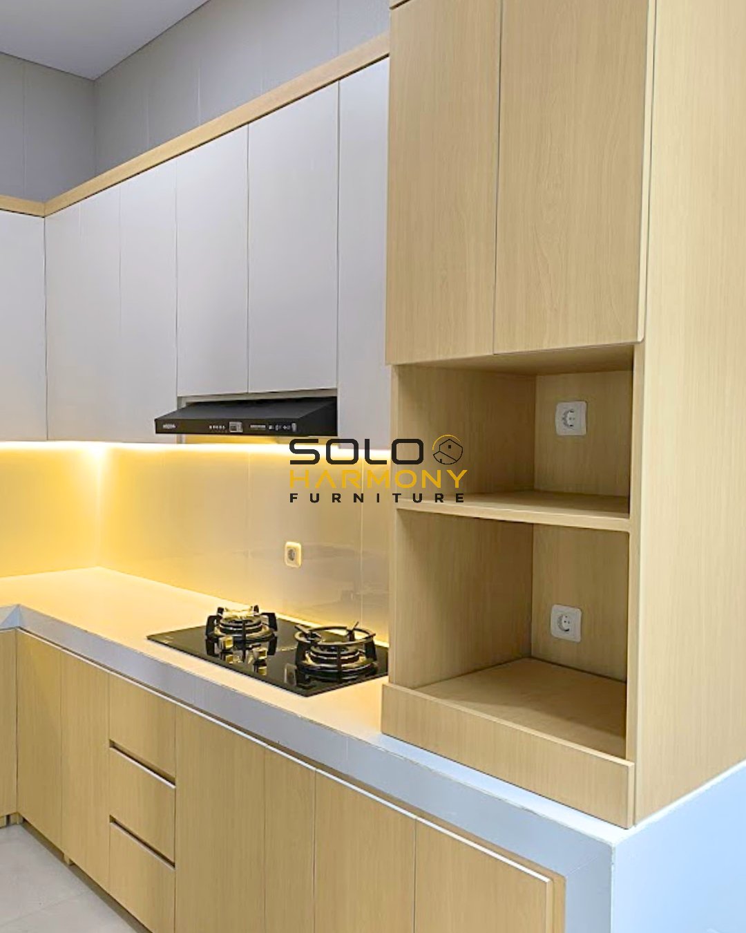 Kitchenset Minimalis Letter L Modern — Kitchen Set foto 6 di Perumahan Casablangka, Kartasura