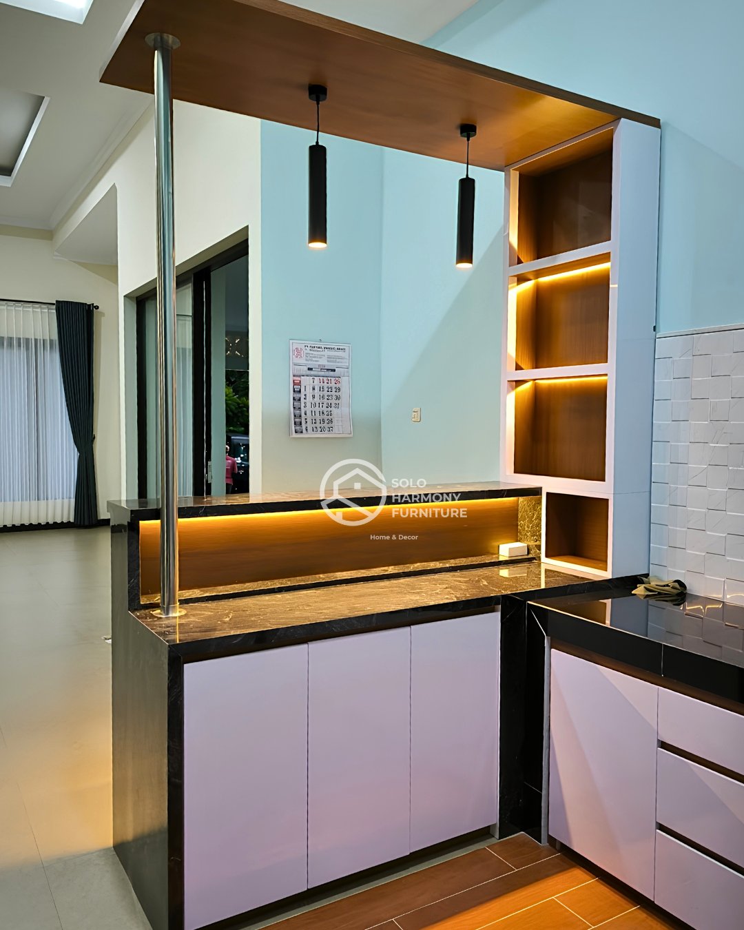 Modern Mini Bar & Kitchen Set — Kitchen Set foto 3 di Solo Baru, Sukoharjo