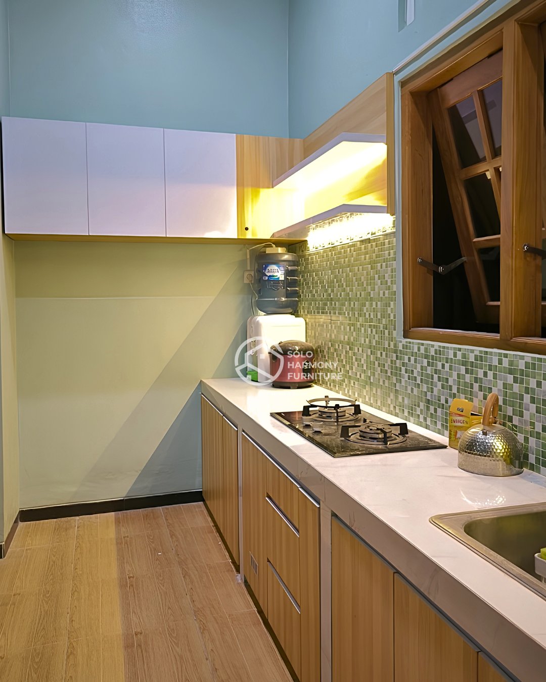 Kitchen Set Lurus Layout Minimalis — Kitchen Set foto 3 di Boyolali