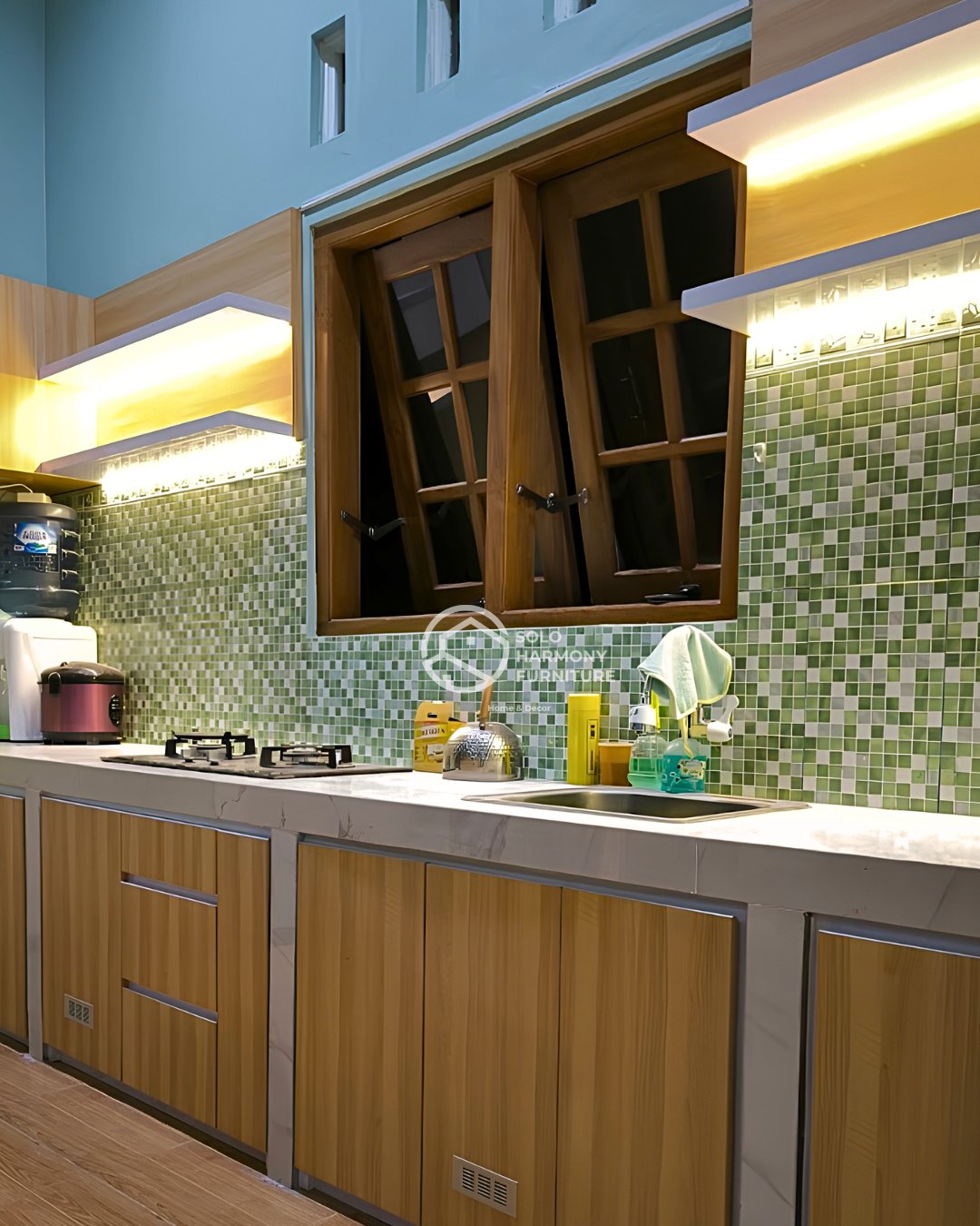 Kitchen Set Lurus Layout Minimalis — Kitchen Set foto 4 di Boyolali