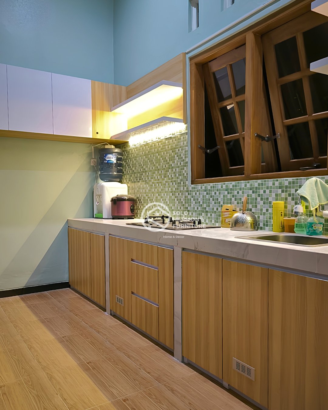 Kitchen Set Lurus Layout Minimalis — Kitchen Set foto 5 di Boyolali