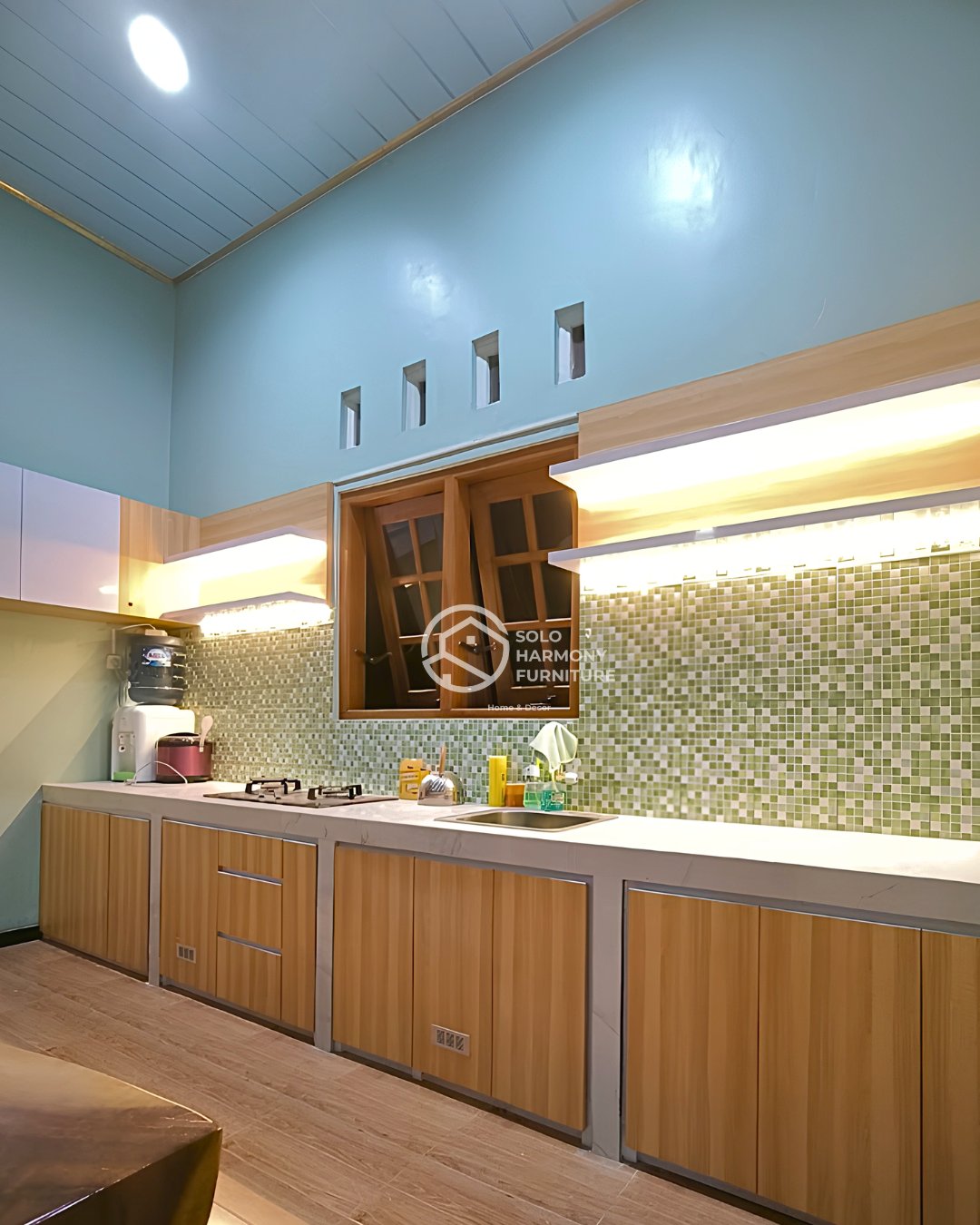 Kitchen Set Lurus Layout Minimalis — Kitchen Set foto 6 di Boyolali