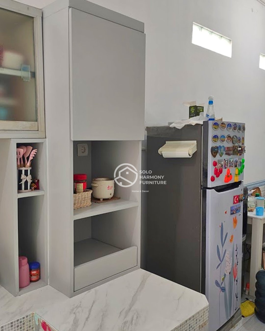 Tambahan Tall Cabinet Dapur L-Shape –  Bu Asniyah — Kitchen Set foto 2 di Cemani, Sukoharjo