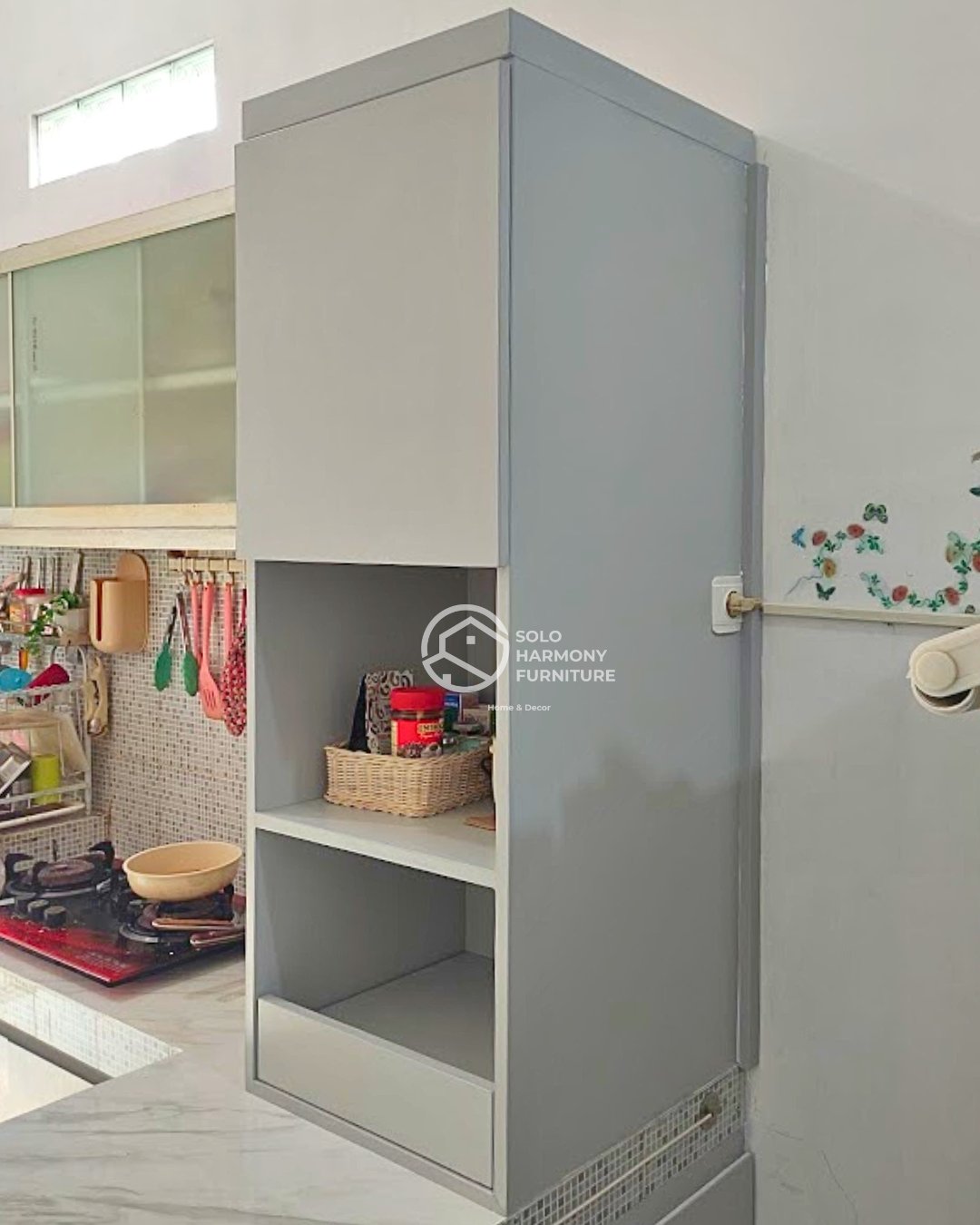 Tambahan Tall Cabinet Dapur L-Shape –  Bu Asniyah — Kitchen Set foto 4 di Cemani, Sukoharjo