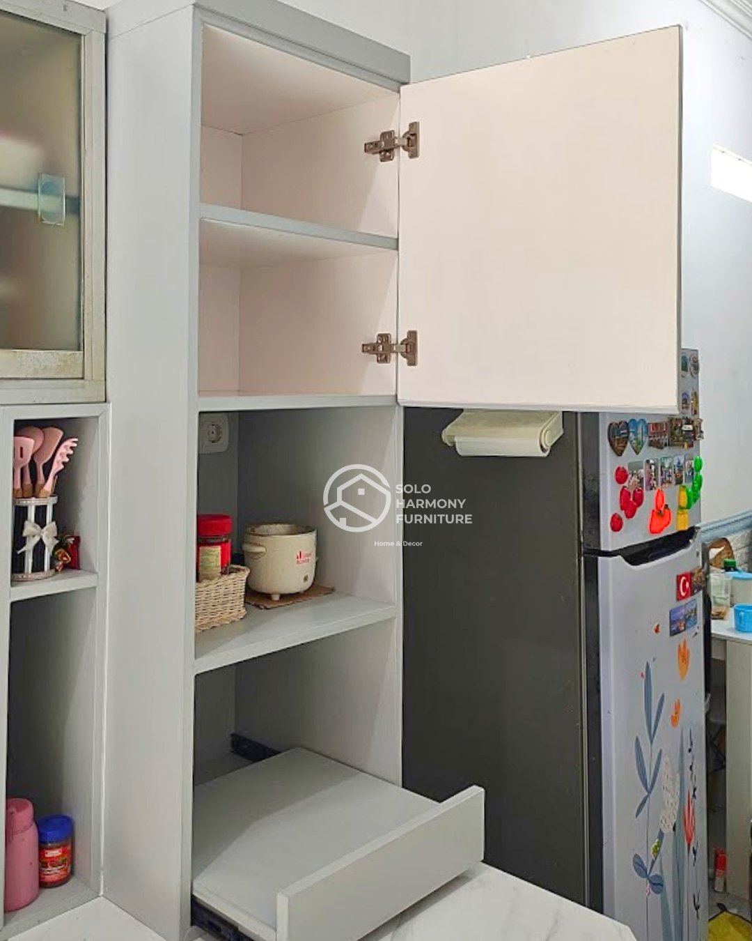 Tambahan Tall Cabinet Dapur L-Shape –  Bu Asniyah — Kitchen Set foto 8 di Cemani, Sukoharjo