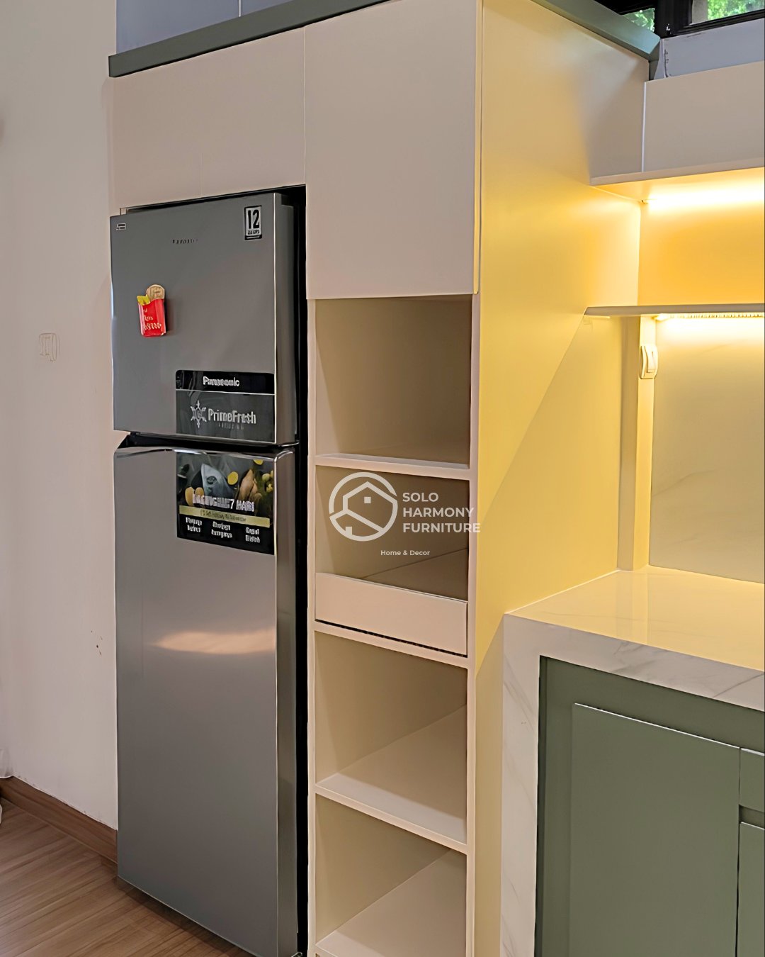 Kitchen Set L-Shape Sage Green — Bapak Aan — Kitchen Set foto 5 di Kadipiro, Solo