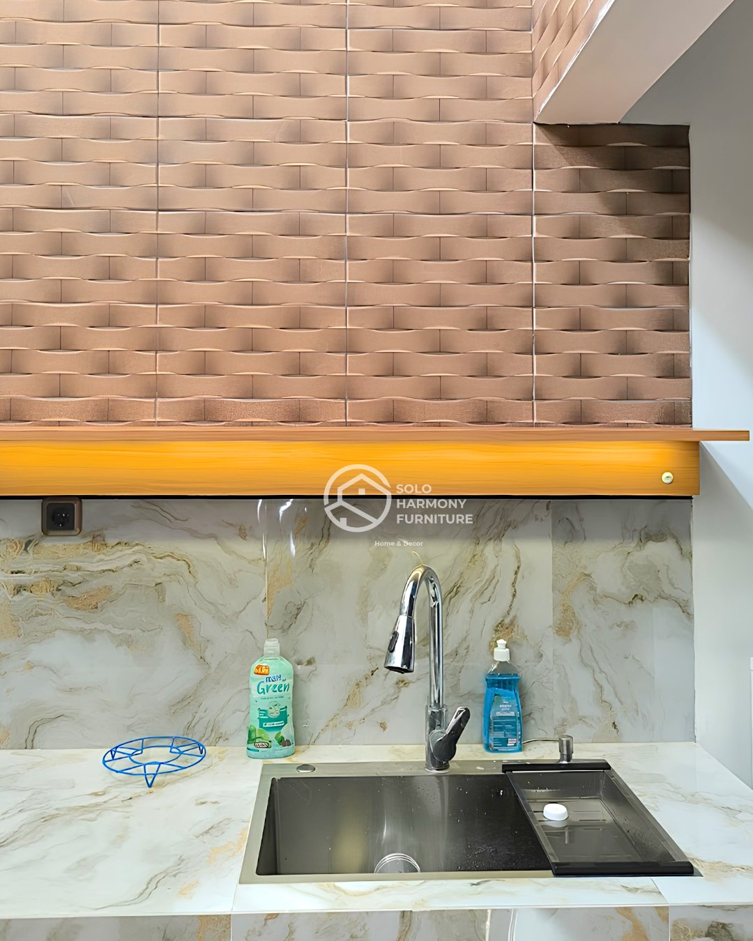 Kitchen Set Straight Layout Marmer — Kitchen Set foto 7 di Gentan , Sukoharjo