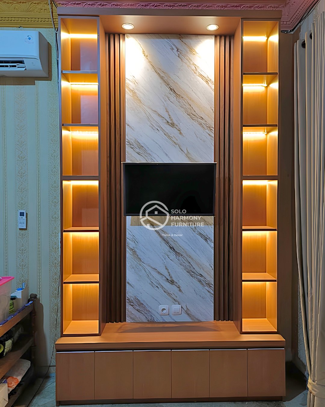 Custom Minimalis Backdrop TV — Backdrop TV foto 5 di Pasar Kliwon, Surakarta