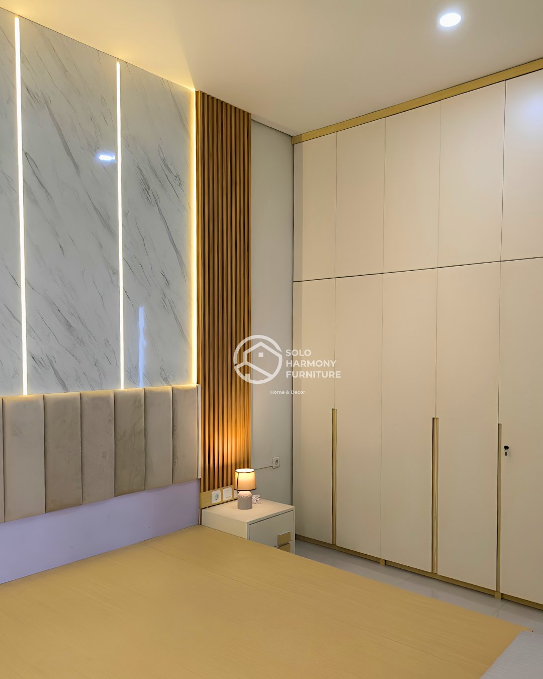 Set Kamar Tidur Utama Japandi Mewah — Interior foto 4 di Casablanca Signature Singopuran, Sukoharjo