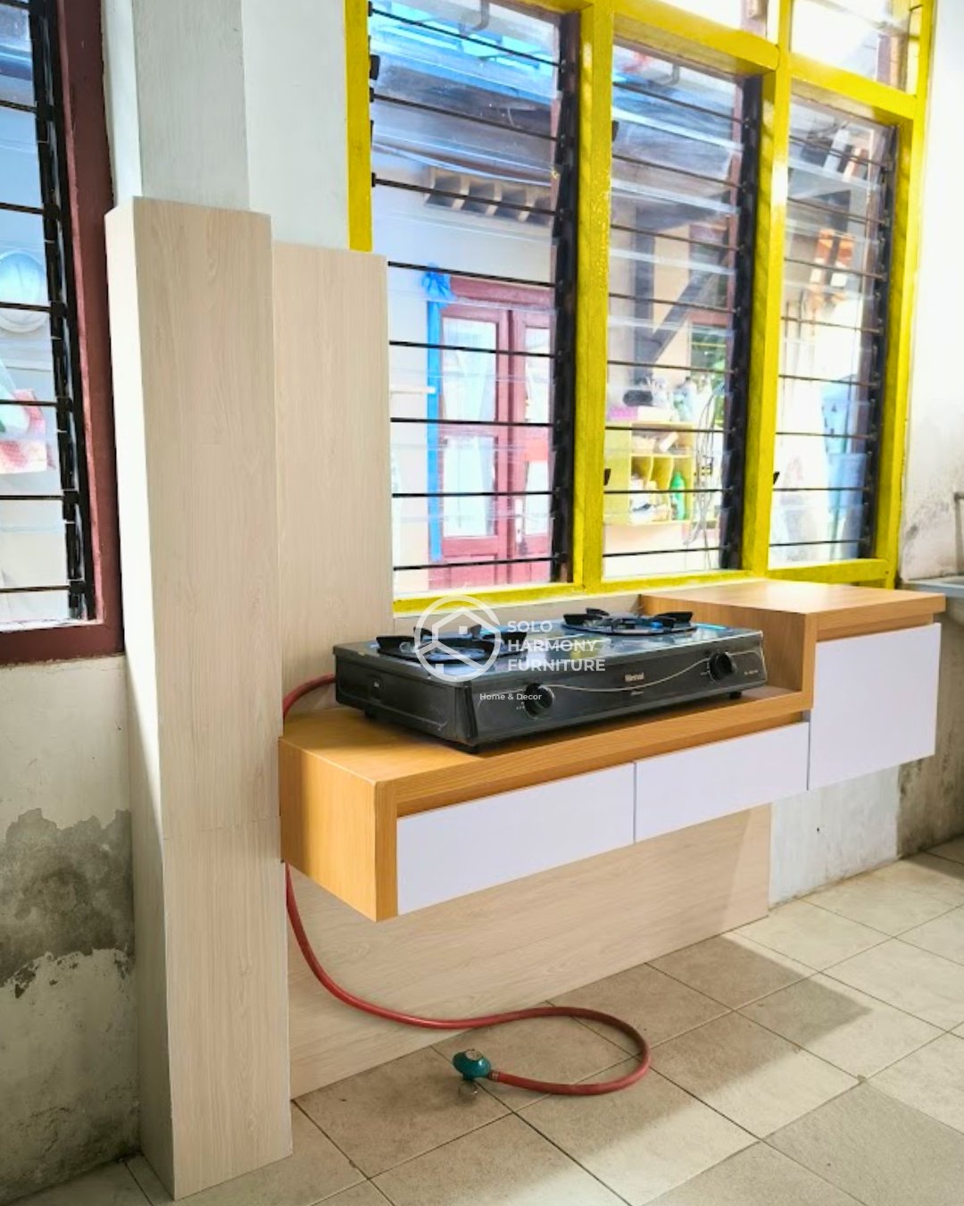 Meja Dapur Gantung Minimalis — Kitchen Set foto 3 di Cengklik, Boyolali