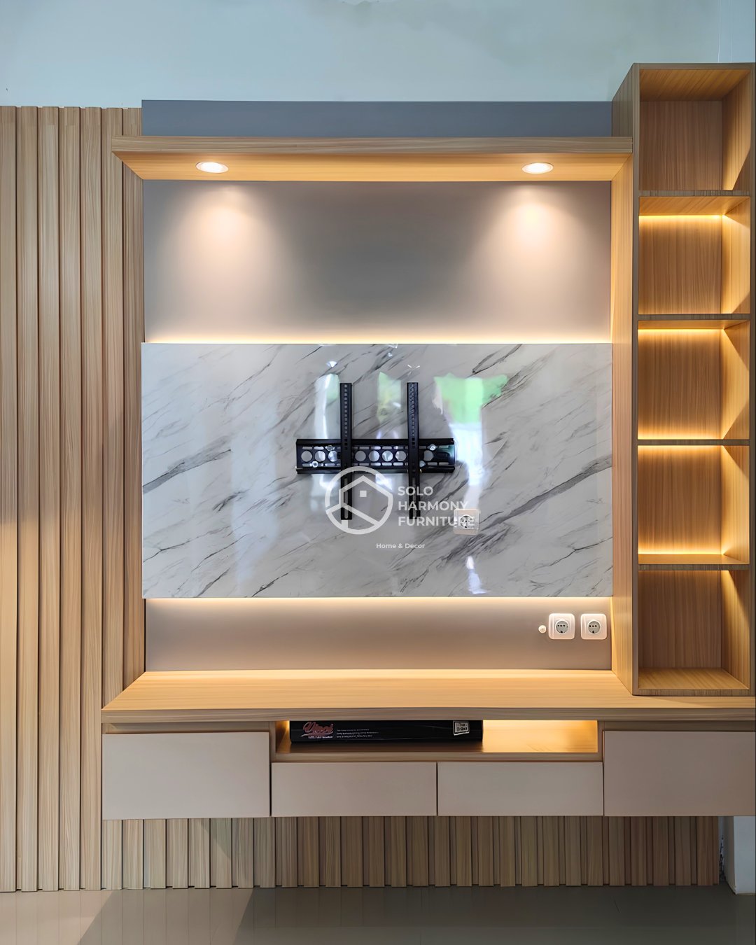 Backdrop TV & Rak Pajangan Minimalis — Backdrop TV foto 2 di Selo, Boyolali