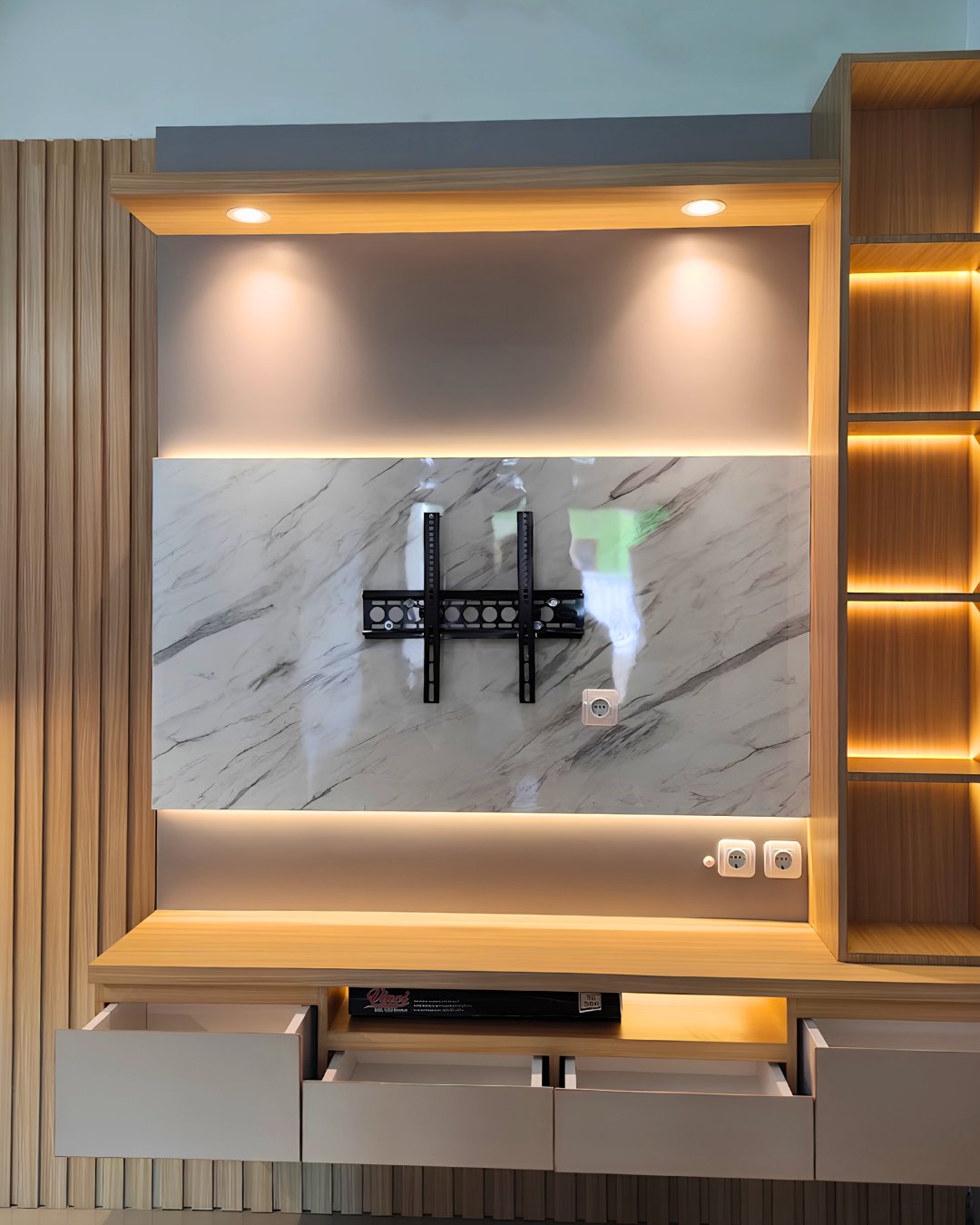 Backdrop TV & Rak Pajangan Minimalis — Backdrop TV foto 3 di Selo, Boyolali