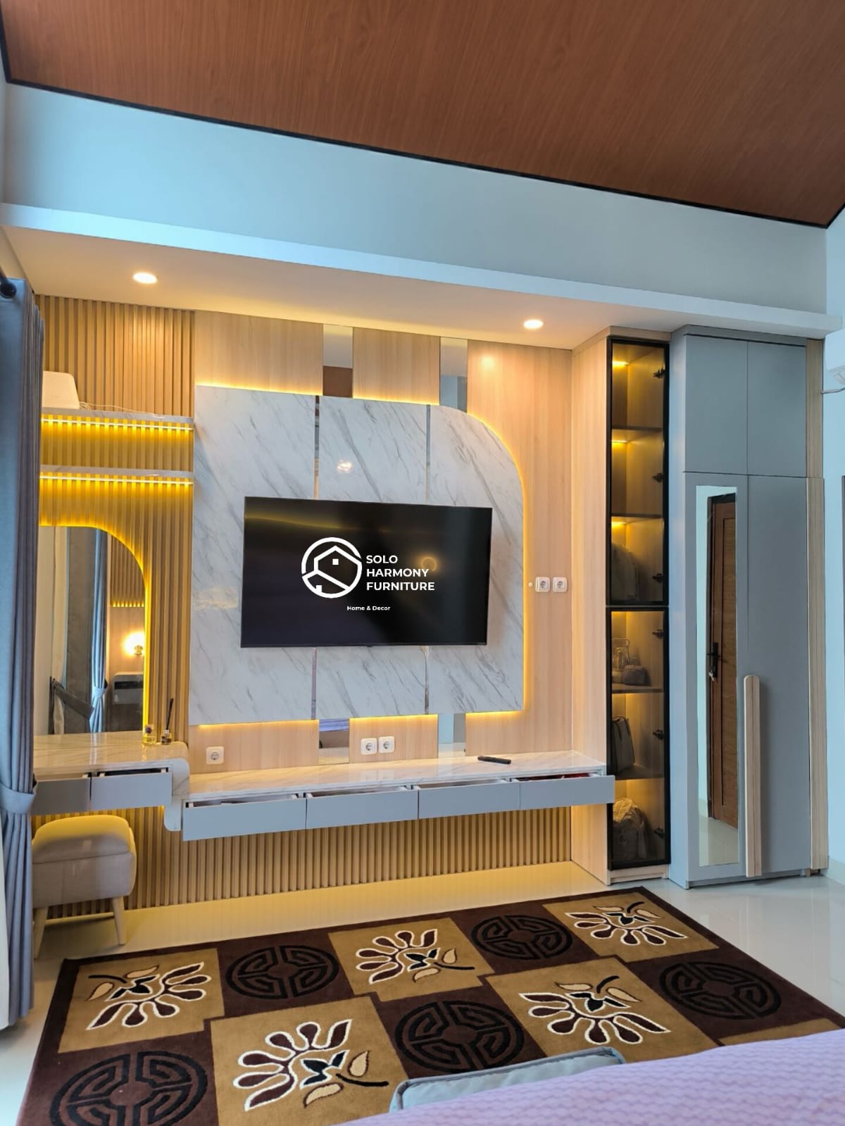 Interior Full Set Kamar tema  Japandi di Kartasura, Sukoharjo — Solo Harmony Furniture