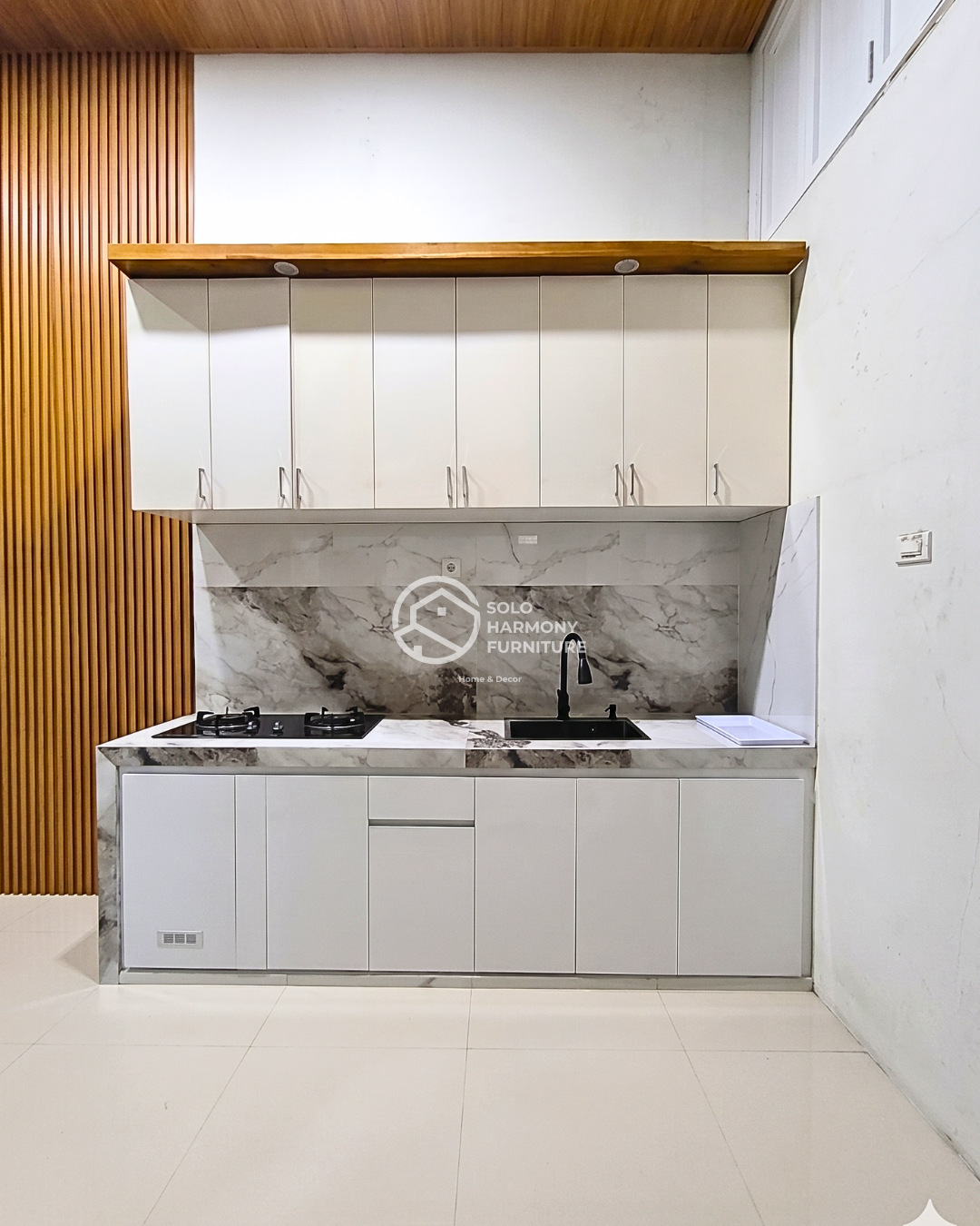 Kitchen Set Kitchenset Atas bawah minimalis modern di Colomadu, Karanganyar — Solo Harmony Furniture