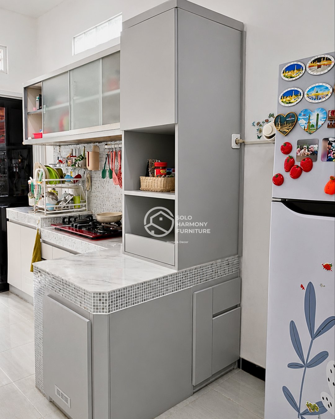 Tambahan Tall Cabinet Dapur L-Shape – Bu Asniyah — Kitchen Set di Cemani, Sukoharjo · Solo Harmony Furniture Soloraya