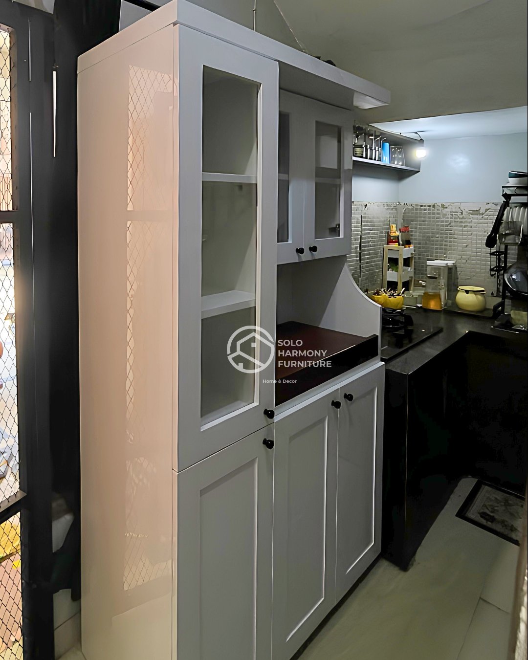 Custom Minimalist Pantry Cabinet — Lemari di D'cendana, Colomadu, Karanganyar · Solo Harmony Furniture Soloraya