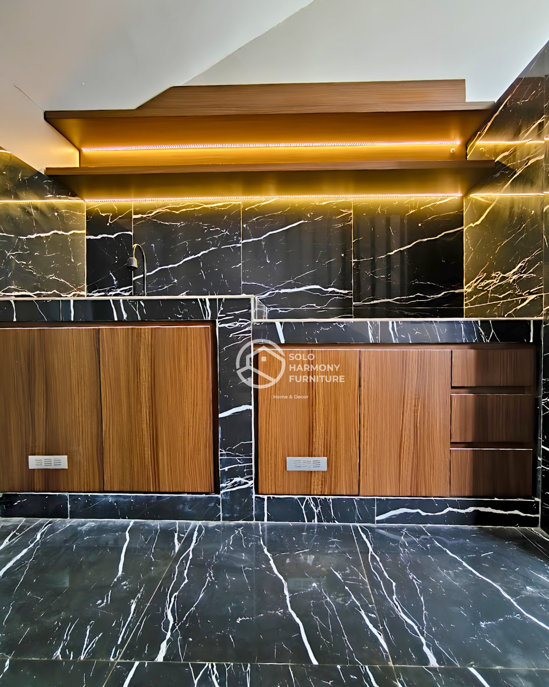 Custom Under-Stairs Kitchen Set — Kitchen Set di Gajahan, Colomadu, Karanganyar · Solo Harmony Furniture Soloraya