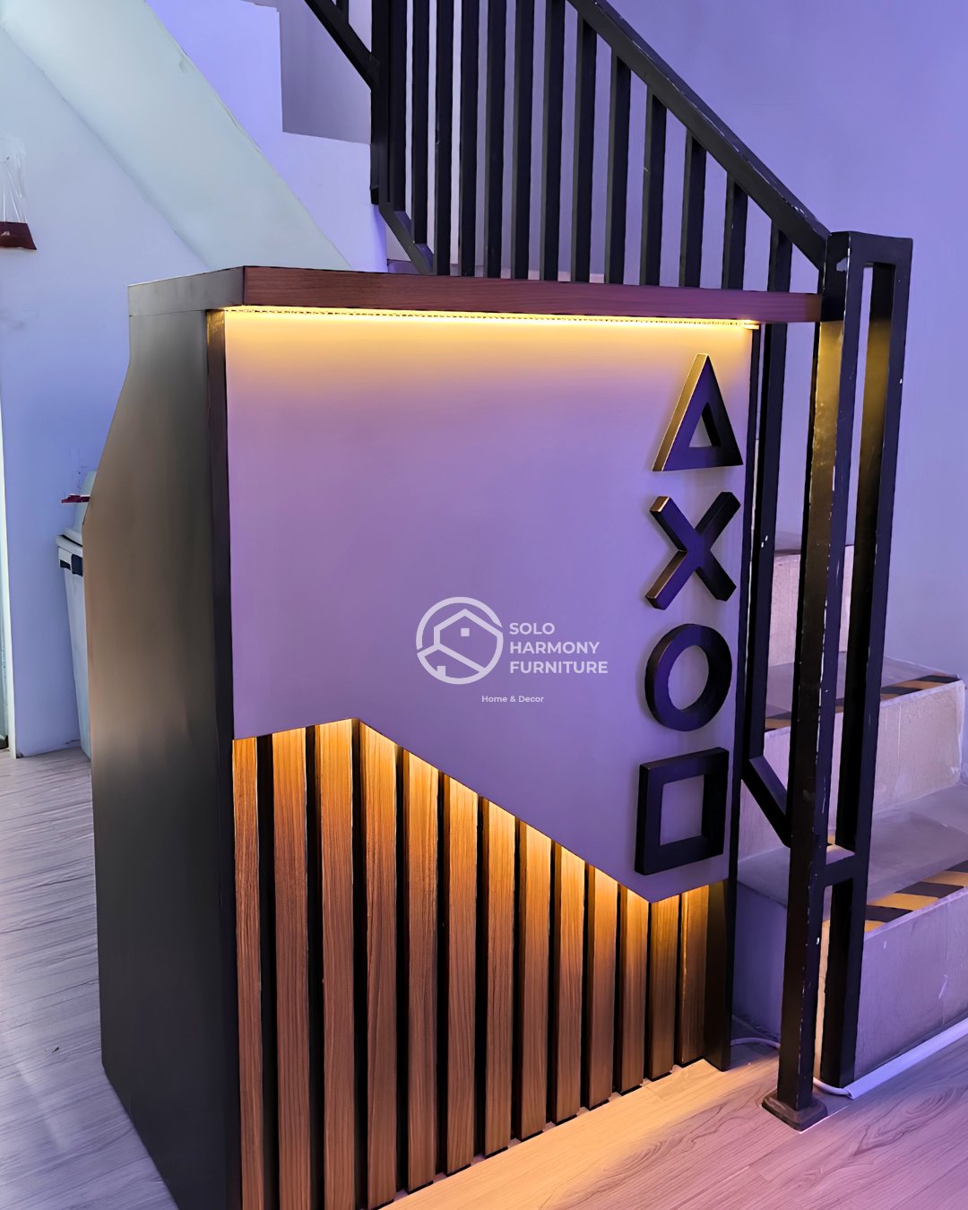 Resepsionis Tematik Minimalis — Interior di Solo · Solo Harmony Furniture Soloraya