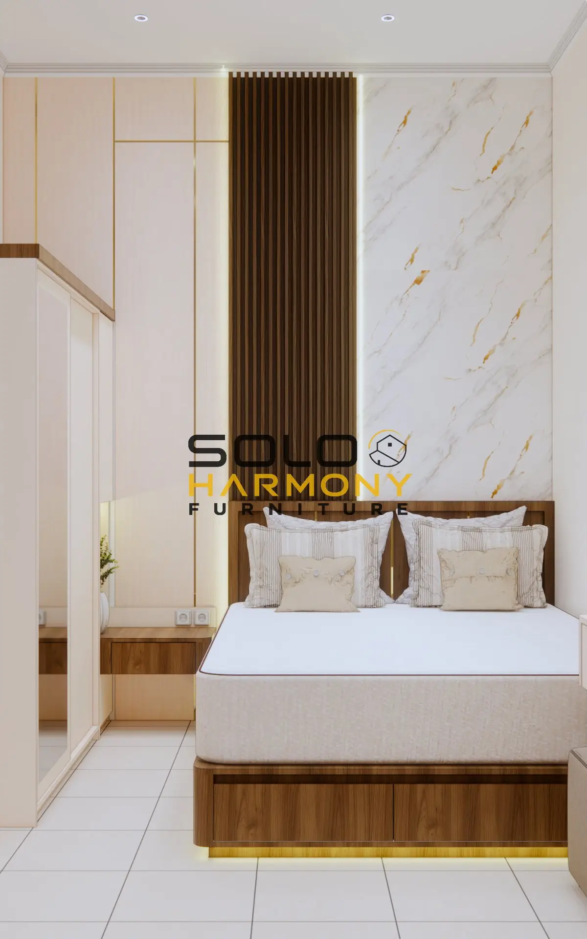 Interior Almari, dipan, meja rias — Kak Azza di Kartasura - Sukoharjo — Solo Harmony Furniture