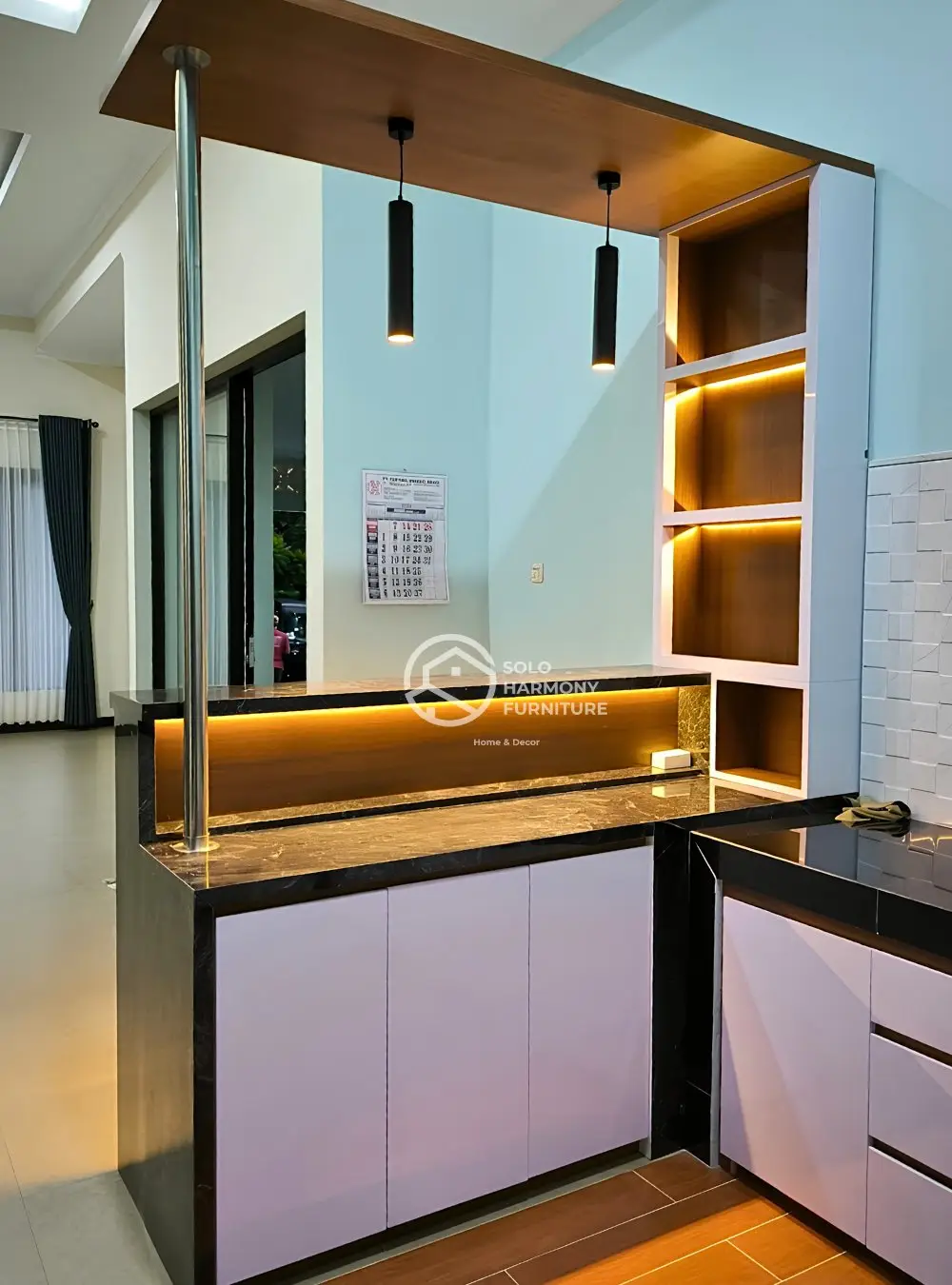 Modern Mini Bar & Kitchen Set — Kitchen Set foto 3 di Solo Baru, Sukoharjo