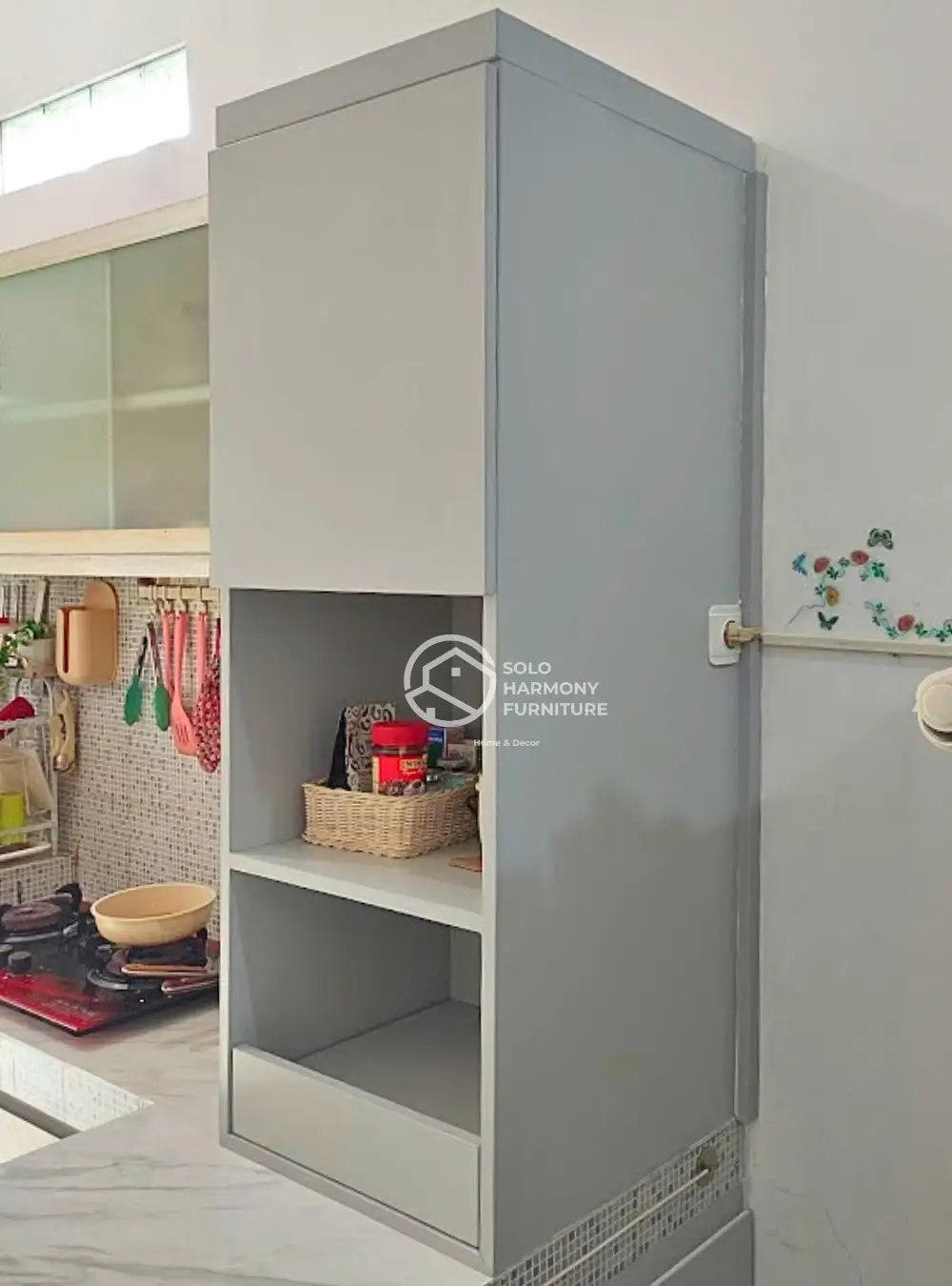 Tambahan Tall Cabinet Dapur L-Shape –  Bu Asniyah — Kitchen Set foto 4 di Cemani, Sukoharjo