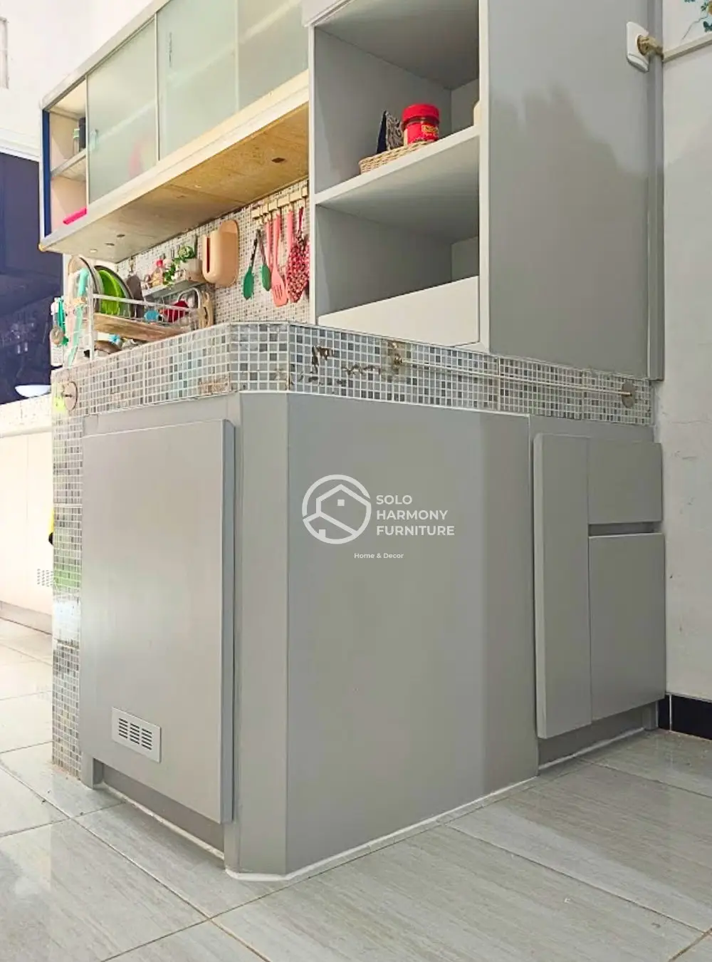 Tambahan Tall Cabinet Dapur L-Shape –  Bu Asniyah — Kitchen Set foto 5 di Cemani, Sukoharjo
