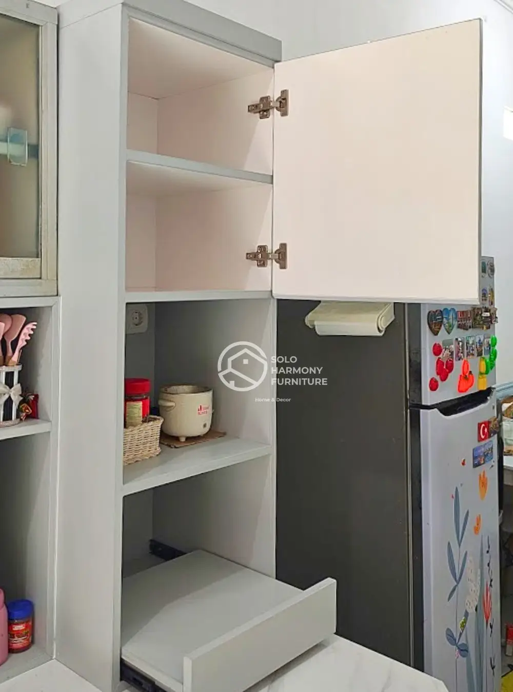 Tambahan Tall Cabinet Dapur L-Shape –  Bu Asniyah — Kitchen Set foto 8 di Cemani, Sukoharjo