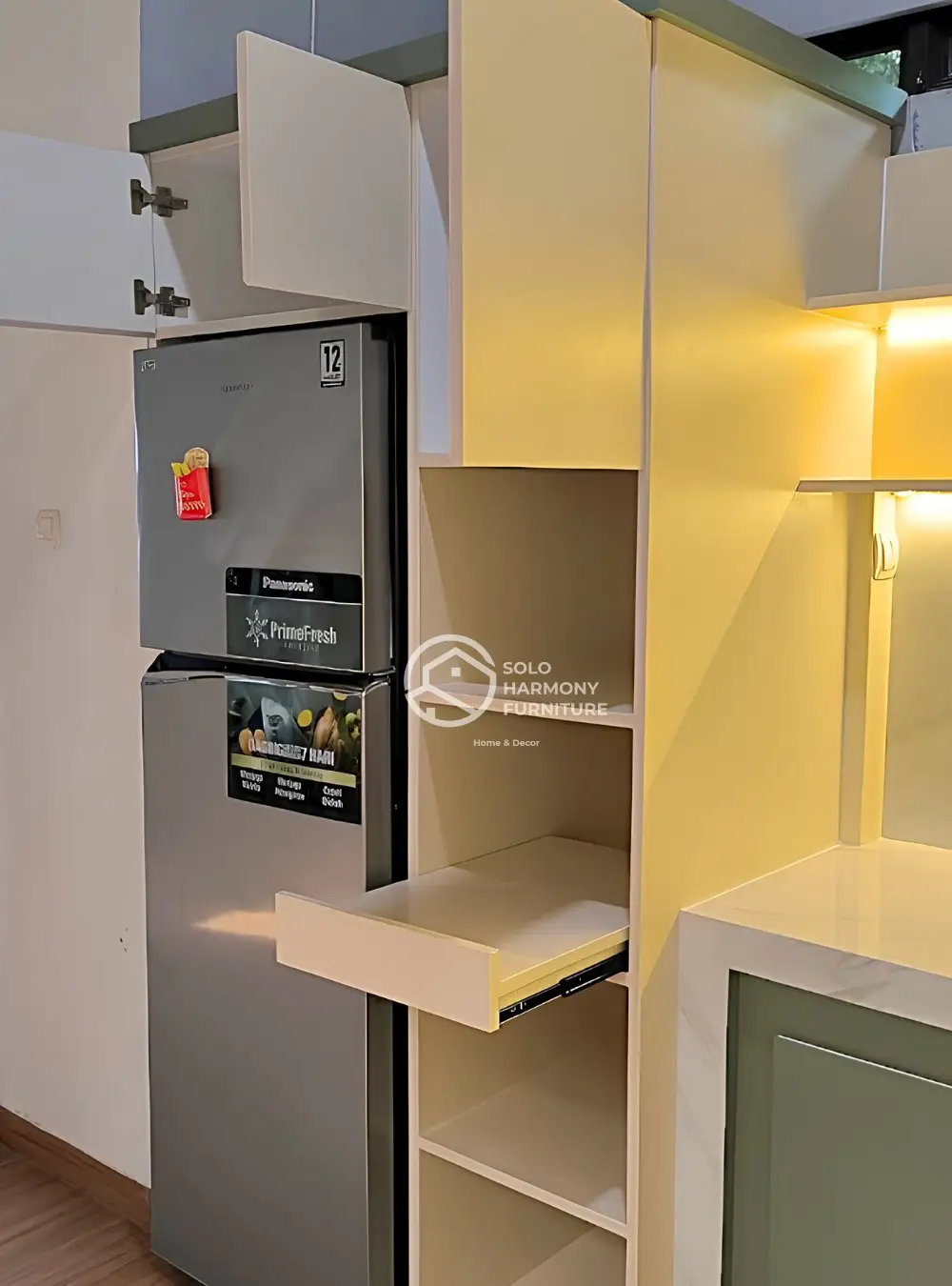 Kitchen Set L-Shape Sage Green — Bapak Aan — Kitchen Set foto 4 di Kadipiro, Solo