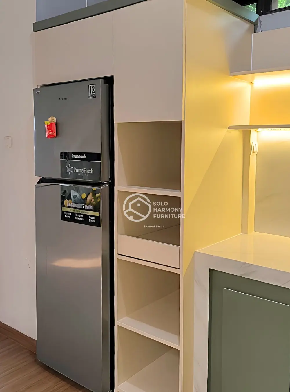 Kitchen Set L-Shape Sage Green — Bapak Aan — Kitchen Set foto 5 di Kadipiro, Solo