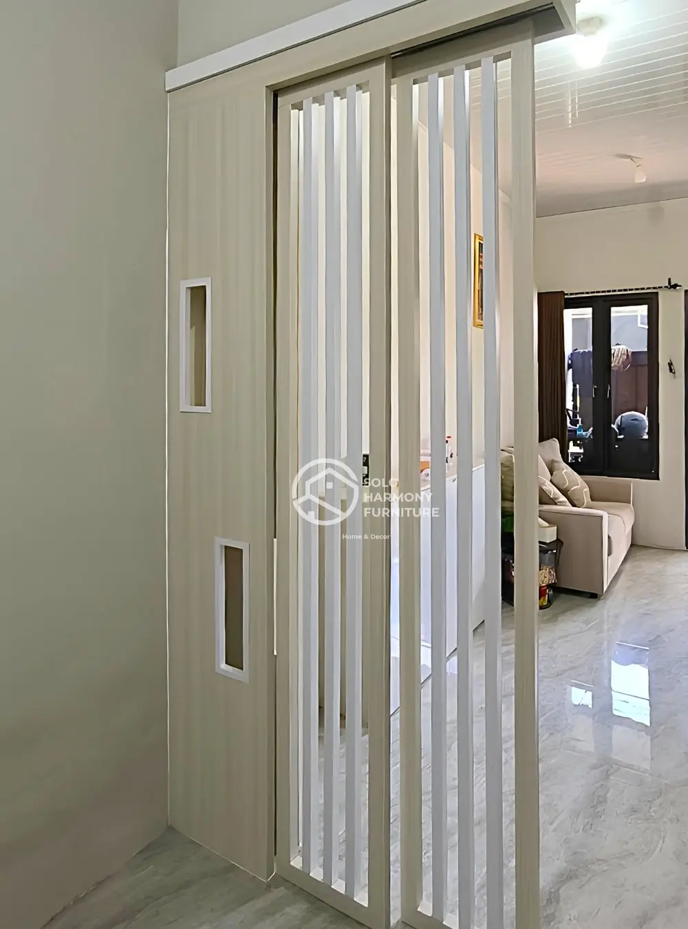 Partisi Sliding Minimalis — Bu Riska — Interior foto 3 di Sumber, Banjarsari, Solo