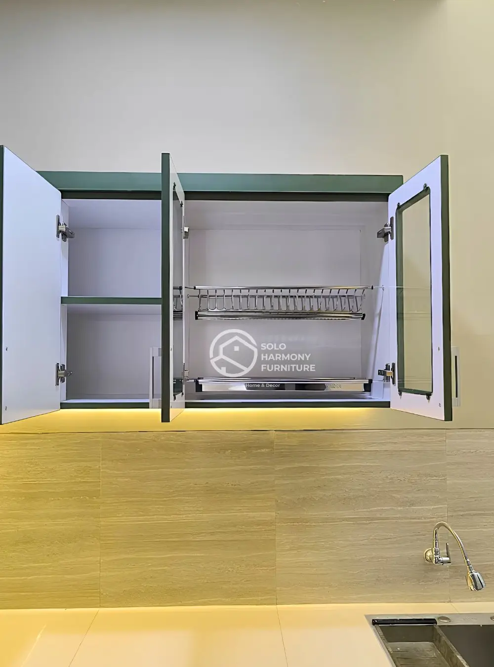 Kitchen Set L-Shape Sage & Wood — Kitchen Set foto 7 di Sumber, Solo