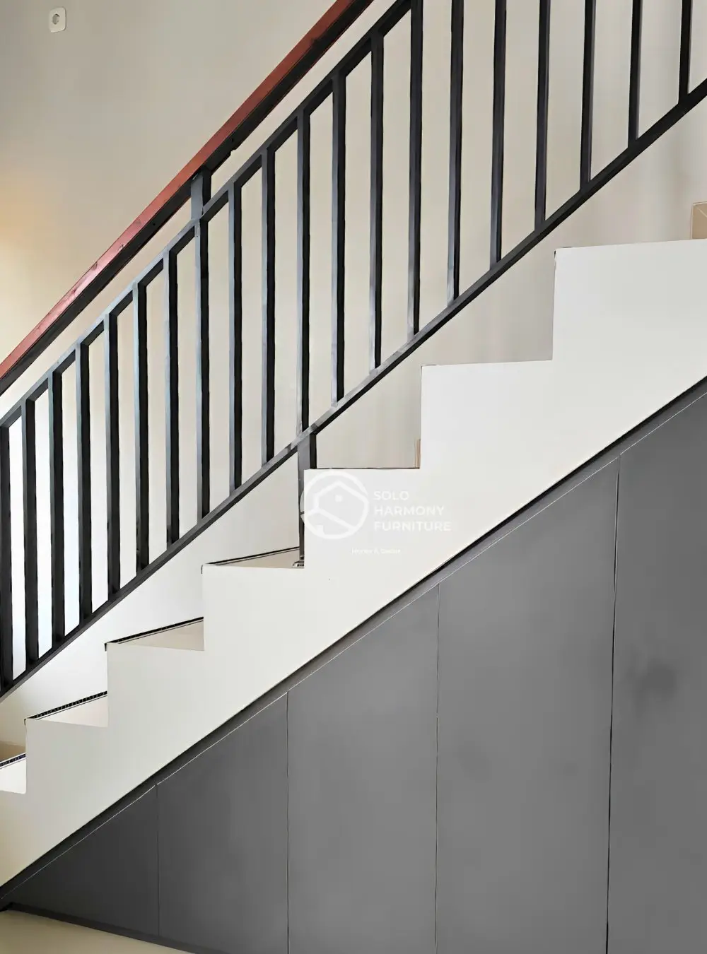 Minimalist Under-Stairs Cabinet Doors — Interior foto 5 di Cengklik, Boyolali
