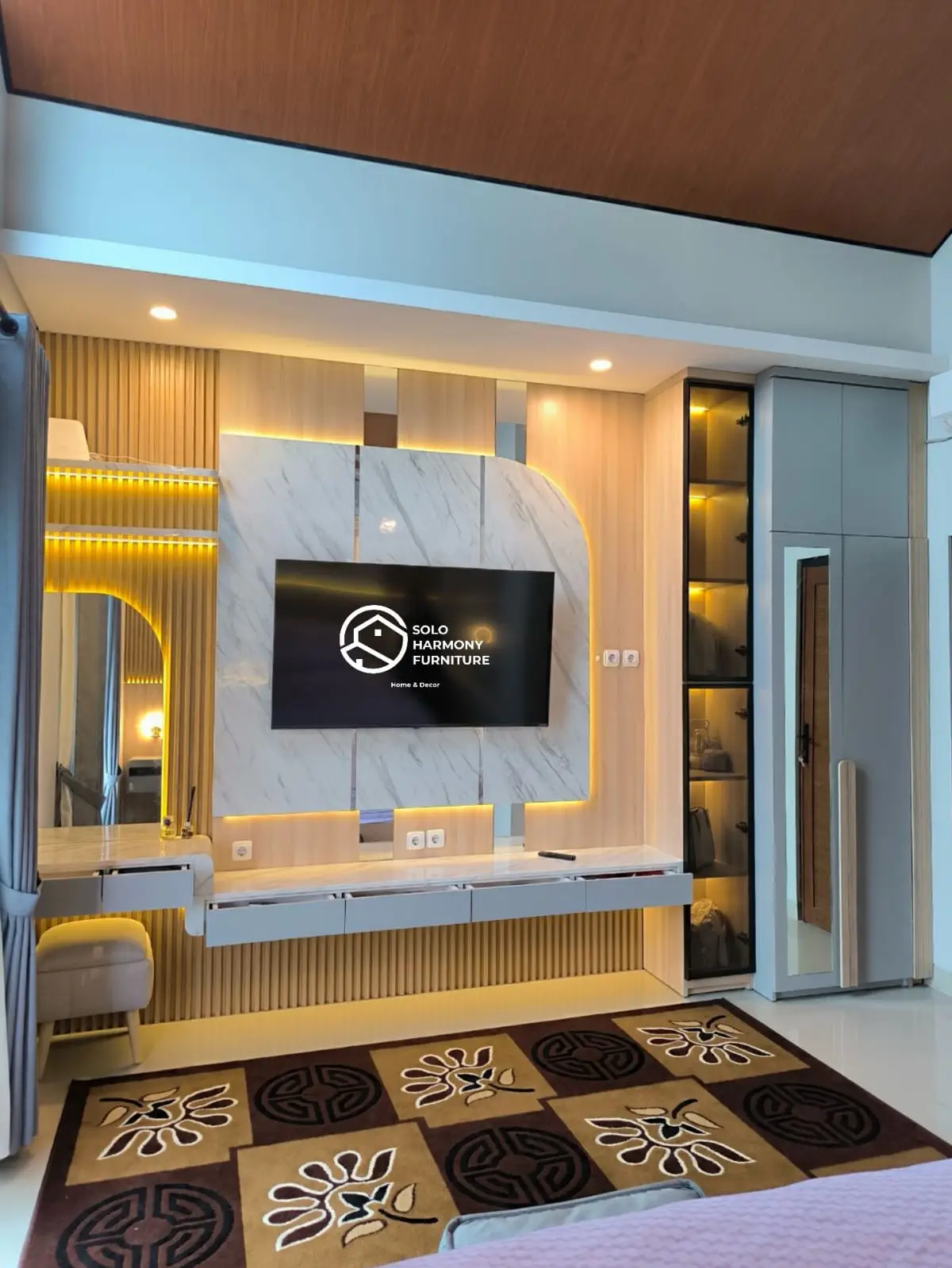 Interior Set Kamar tema Japandi di Kartasura, Sukoharjo — Solo Harmony Furniture