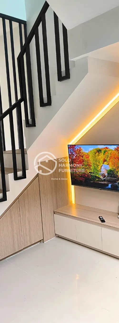 Backdrop TV & Multifunction Understairs Cabinet — Backdrop TV Solo Baru, Sukoharjo · Solo Harmony Soloraya
