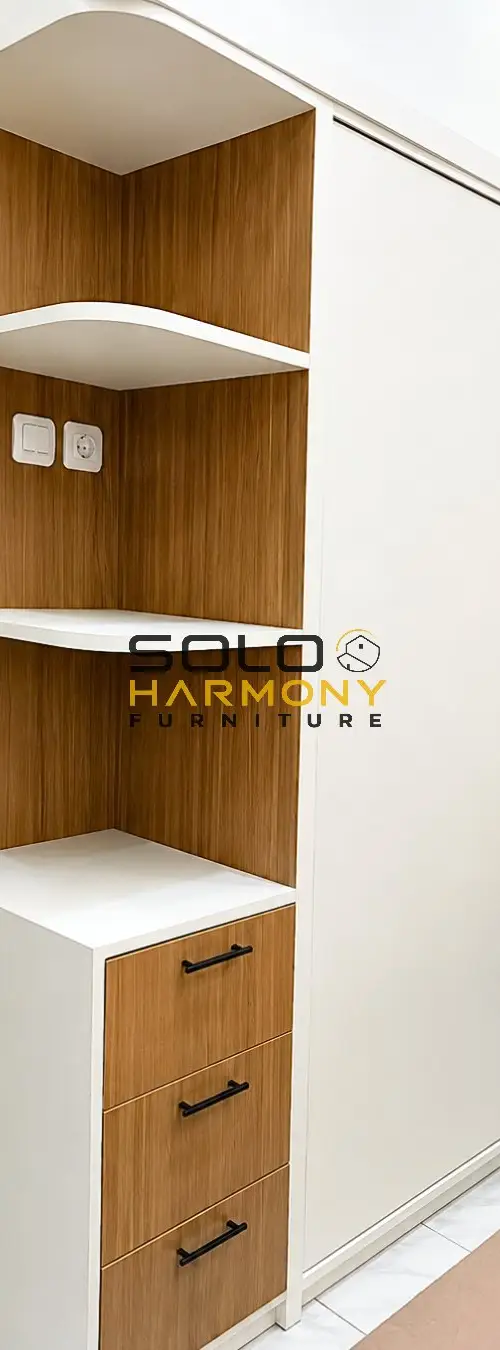 Lemari Sliding Minimalis Fungsional — Lemari Kartasura · Solo Harmony Soloraya