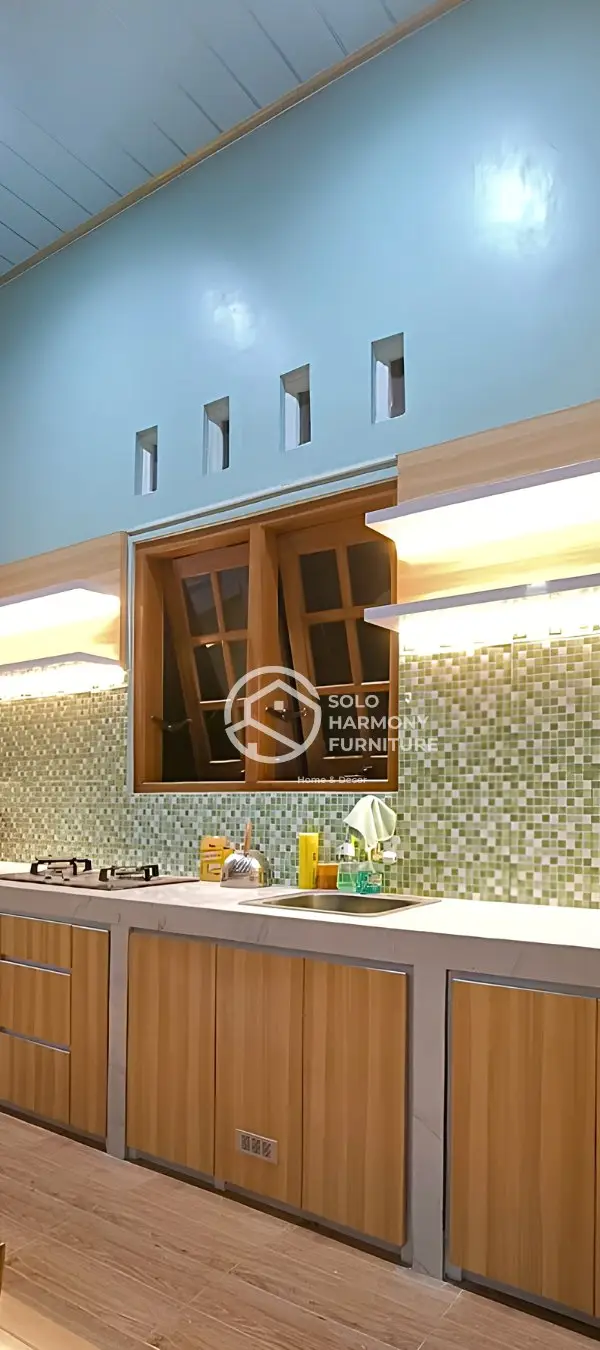 Kitchen Set Lurus Layout Minimalis — Kitchen Set di Boyolali · Solo Harmony Furniture Soloraya
