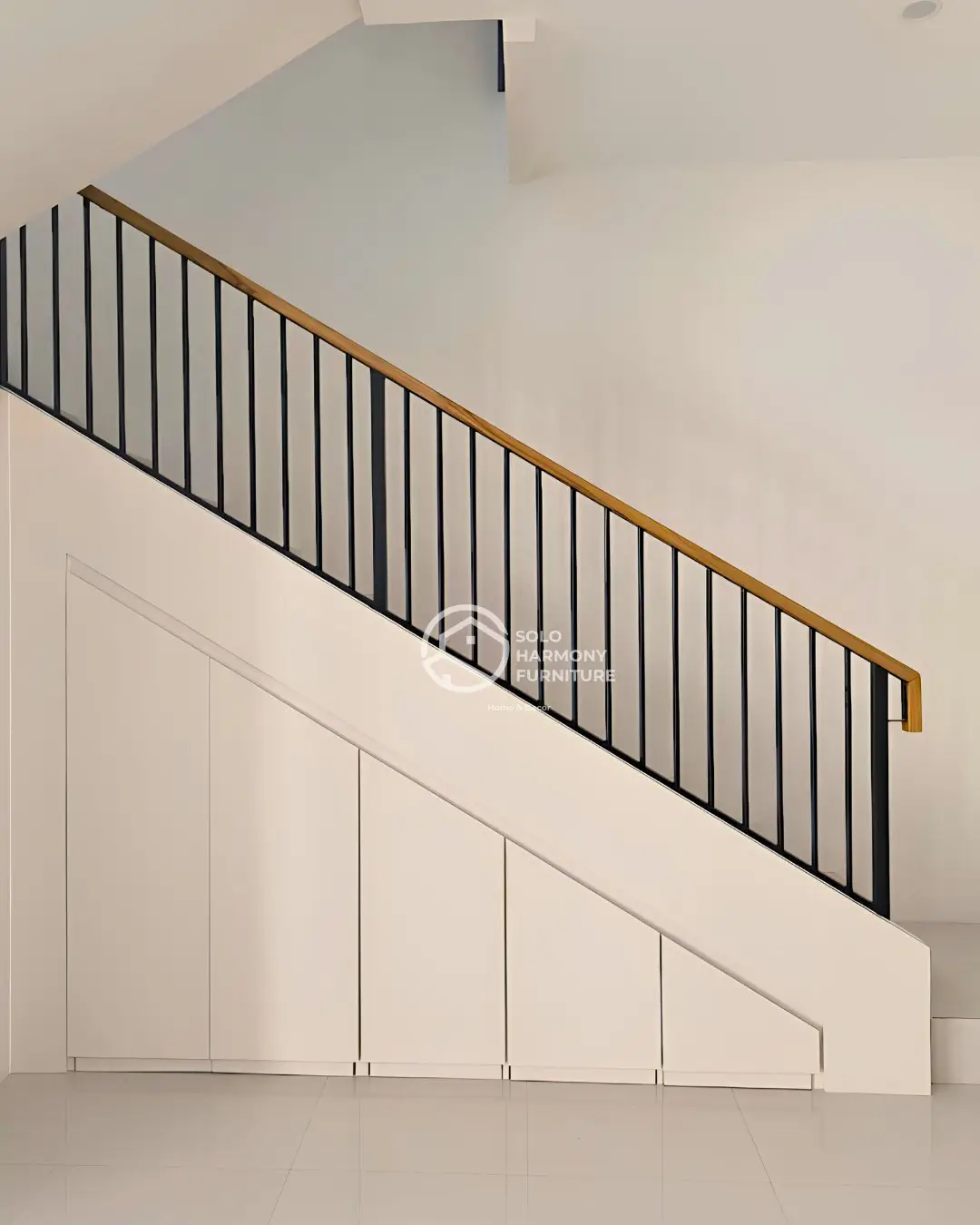Interior Storage Bawah Tangga Minimalis – Bu Peni di Casablanca Signature Singopuran, Sukoharjo — Solo Harmony Furniture