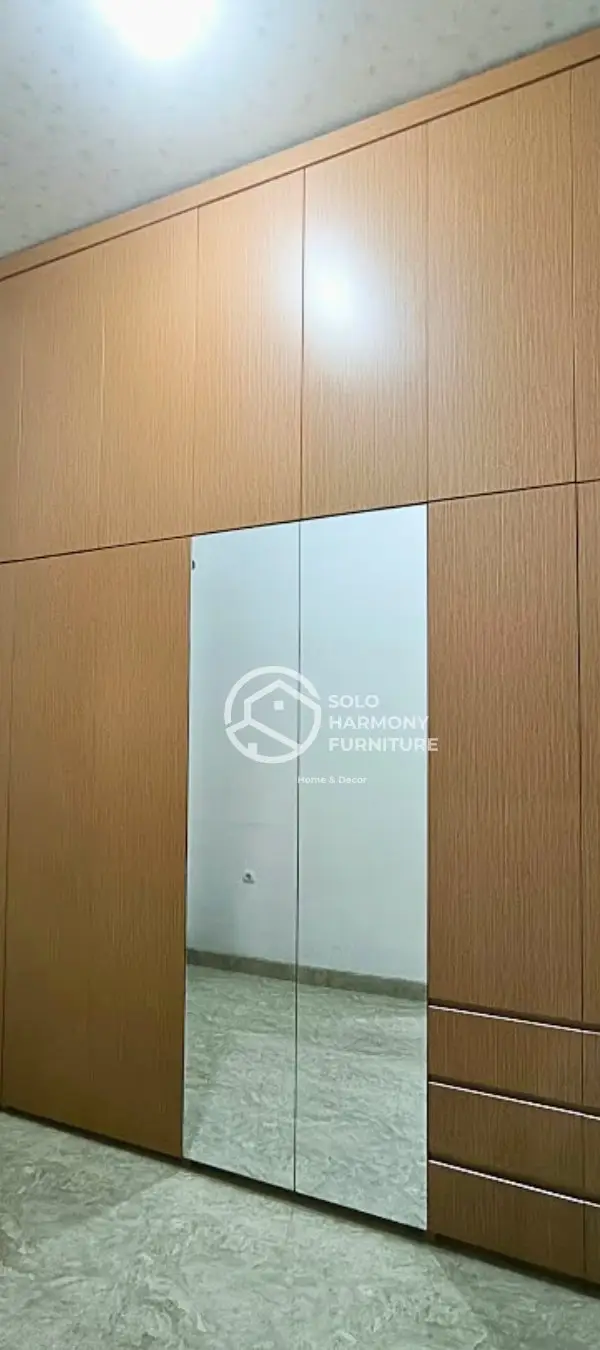 Built-In Wardrobe Full-Height — Lemari di Palur, Karanganyar · Solo Harmony Furniture Soloraya