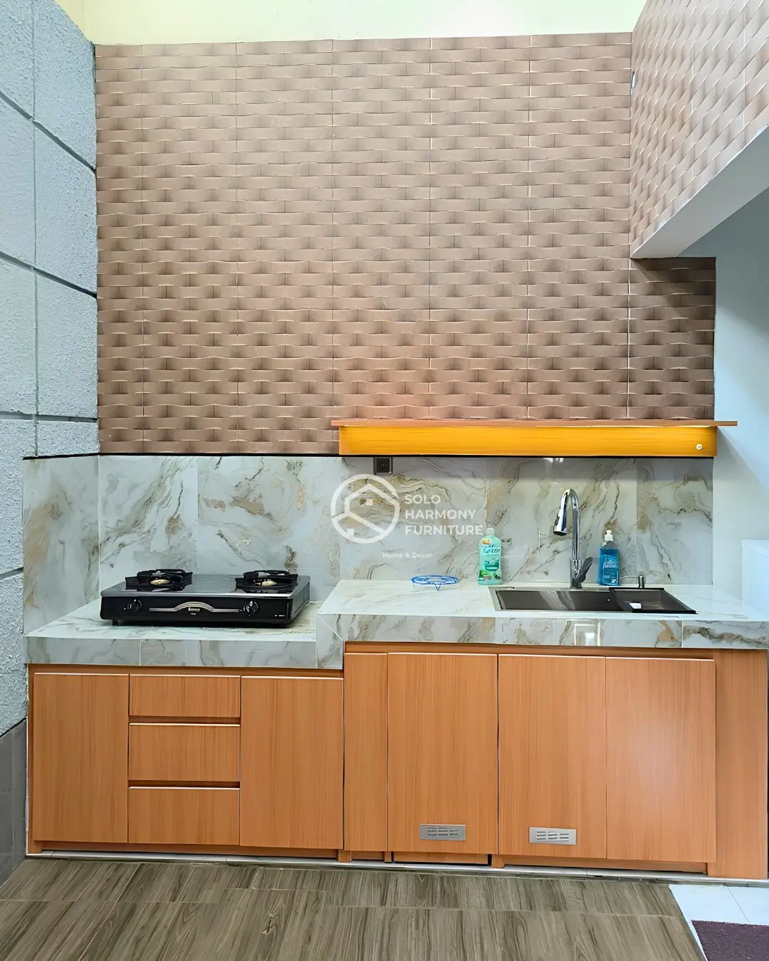 Kitchen Set Kitchen Set Straight Layout Marmer di Gentan , Sukoharjo — Solo Harmony Furniture