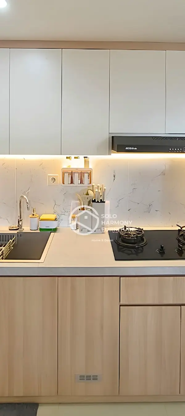 Kitchenset Scandinavian Minimalis Colomadu, Karanganyar — custom furniture Karanganyar Solo Harmony