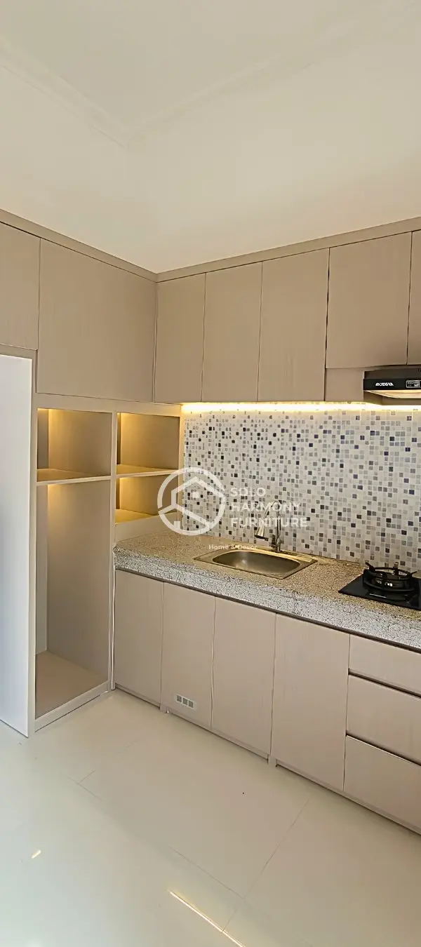 Standard Height Integrated Kitchen Set — Kitchen Set di Gumpang, Sukoharjo · Solo Harmony Furniture Soloraya